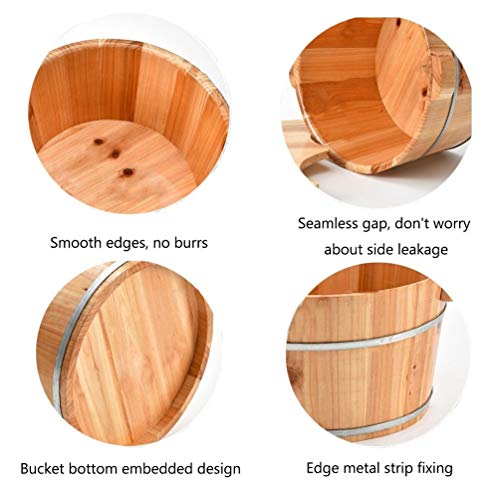 Bañera para spa de pies de madera sólida para pedicura y masaje miniatura 3