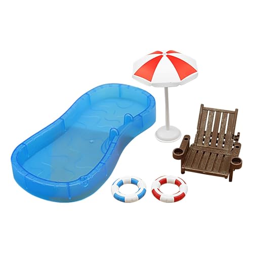 Juego de moi de playa para niños, juego de moi de playa para niños - Ornamento 'anillo de natación- kit de adornos de atura estilo playa para la decoración del hogar y muñecas, moi de salvavidas en