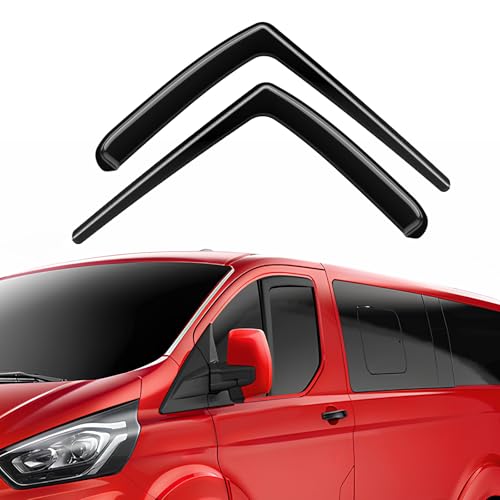 GEARCELL 1 Pair Wind Deflectors Window Vent Visors Rain Guards for Ford Transit Custom/Tourneo Custom 2012-2024 Rain Shield Shade Replacement