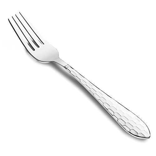 Hiware Good 12-piece Stainless Steel Dinner Forks, Mirror Polished Flatware Dessert Forks, 8