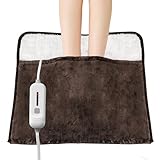 ComfortNest Electric Heated Foot Warmers,Heating Pad for Feet with 3 Heat Setting,Auto Shut Off,ETL Certified,Feet Warmers for Women and Men,Back and Legs,Birthday Christmas Gifts,22×20 inches,Brown