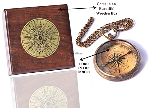 Trust in The Lord with All Your Heart -Proverbs 3: 5-6 Quote Engraved Compass with Wooden Box, Greeting Card, Gift Compass, Graduation Day Gifts 2027 Compass for Women Mens Boy Girls - Image 2
