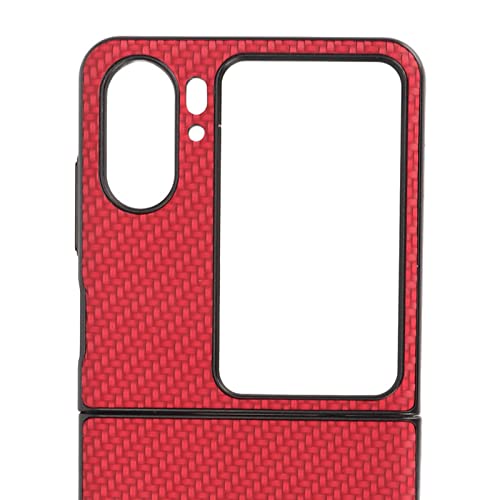 Rankomu Kolfiber Fodral för Oppo Find N2 Flip - Röd