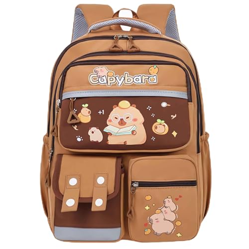 Winatehr capybara backpack for teen girls boys, cute kawaii