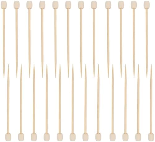 SUNNYCLUE 200Pcs Bamboo Crochet Needles Mini Knitting Needle Burlywood Natural Wooden Straight Single Pointed Handmade Sweater Smooth Pins Accessories for DIY Crafting Sock Scarf Beginners Supplies image 5