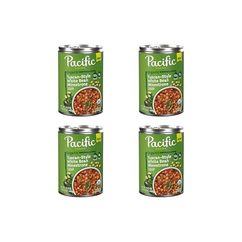 Image of Pacific Foods Organic Tuscan-Style White Bean Minestrone Soup, 16.3 oz Can (Pack of 4)
