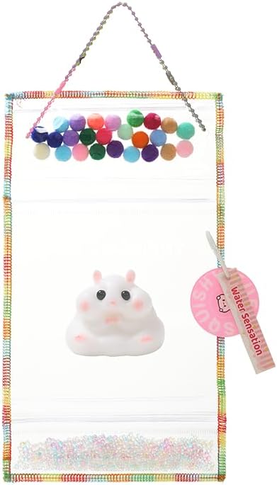 FUFU Squishy Soft Hamster Taba Squishy Toy for Kids, Teens, and Adults – Small Hamster Desk Decor for Home or Office (White)