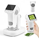 Microscopio digitale per bambini, microscopio portatile portatile con registrazione di foto e video, ingrandimento 100x1600x, scheda di memoria da 64 GB, Microscope for Kids for Adult
