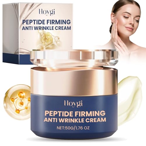 Crema Hidratante Facial de Día,con Polipéptidos, Niacinamida, Escualano y Manteca de Karité Crema Hidratante Anti Arrugas De Día,Reduce Líneas Finas y Arrugas,Hidratante para Todo Tipo de Pieles