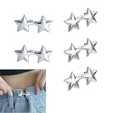 5 Stück Hose Enger Machen Clip,Verstellbaren Hosenbund Enger Machen,Hosen Engers Machens Clip,Abnehmbare Hosenknop,Ohne Nähen Stern Hosenclips,Wiederverwendbar Knopfnadeln für Hosen Jeans Damen Rock