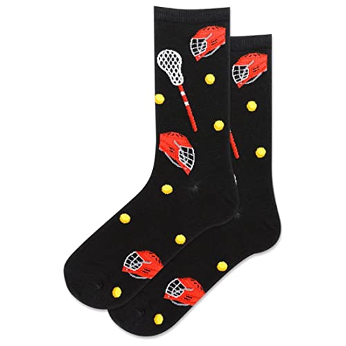Hot Sox Womens Lacrosse Crew Sock, Black, 8 Uk