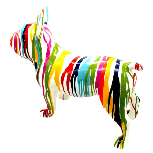 Image of Interior Illusions Plus Graffiti Pup Dog Resin Sculpture 17.5 Inch Long Colorful Home Decor Gift