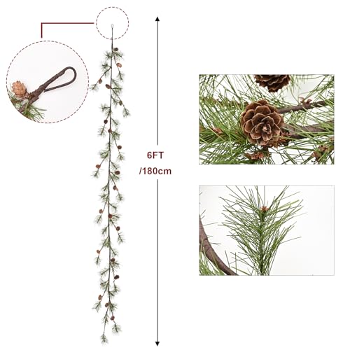 Sunm-Boutique-Pine-Cone-Garland-Christmas-Decorative-Pine-Garland-with-Faux-Greenery-for-Holiday-Indoor-Outdoor-Home-Garden-Tree-Gate-Decor Sunm Boutique Pine Cone Garland Christmas Decorative Pine Garland with Faux Greenery for Holiday Indoor Outdoor Home Garden Tree Gate Decor