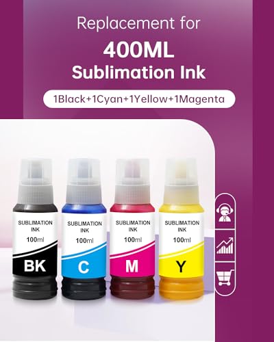 Refil de tinta de sublimação 100 ml compatível com cada frasco para ET2720 ET2750 ET2760 ET-2850 ET-