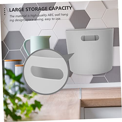 Caneca de basura compacta para colgar gris Garneck miniatura 3