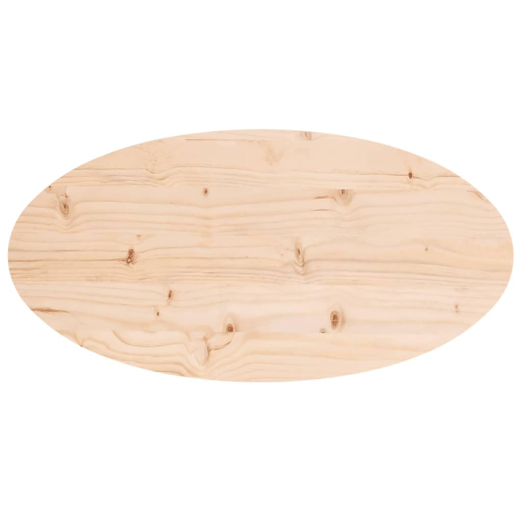 vidaXL Tablero de Mesa 70x35x2,5 cm de Madera Maciza de Pino Ovalado