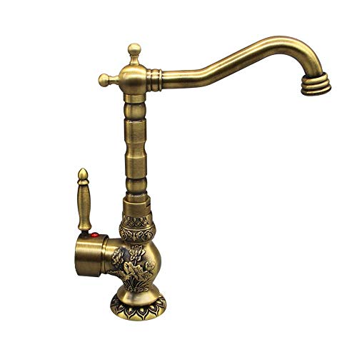 Grifo para recipiente alto retro para evitar salpicaduras en el baño