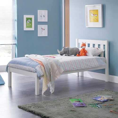 Julian Bowen Luna Bed - Surf White Painted Beds