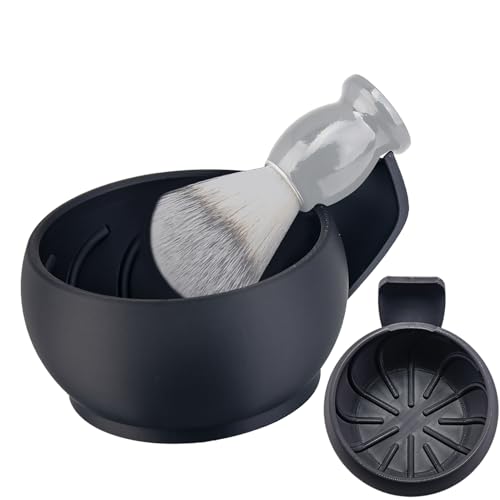 Grandslam Shaving Bowl with Ridges, Shaving Mug with Brush Stand, Shaving Soap Bowl for Shaving