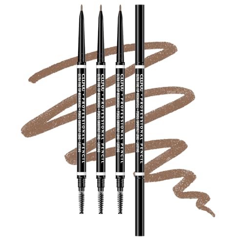 CLLFUU Brow Pencil 4 Pcs Precision Taupe Eyebrow Pencil Defines Creates Full Long Lasting for Perfect Brows Professional Natural-Looking Micro Eyebrow Pencils for Women Eyebrow Color