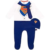 DC Comics Pijama Entera para Niños Bebés Superman Azul 0-3 Meses