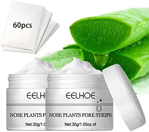 2PCS Nose Pore Strips Mask，Nose Plant Pore Strips，Blackhead Remover Mask Pore Strips，30Gram Black Head Remover Peel Off Mask With Nose Strips ，Deep Cleansing Nose Strips for T-zone Remove Blackheads Acne and Shrink Pores