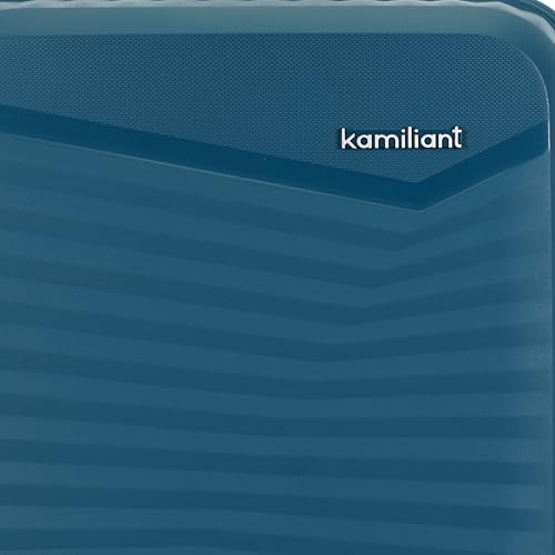 Image of Kamiliant by American Tourister Rock-Lite Small 55 Cm Cabin Hard Sided Trolley Bag for Men & Women, Suitcase 35L for Travel with 3 Digit Combination Lock - Deep Ocean