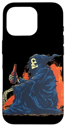 Grim Reaper �r�[�������ރR�X�`���[�� �j�����p �X�}�z�P�[�X iPhone 16 Pro �p