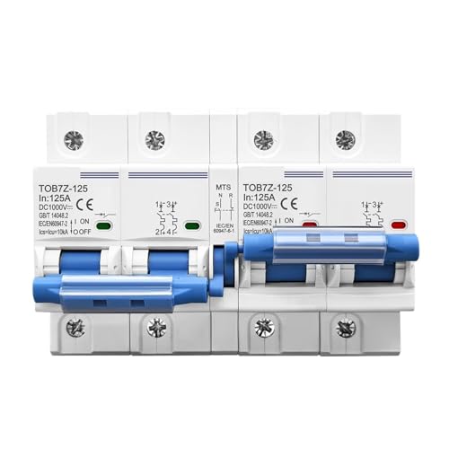 Inverseur de Source Manuel 2P+2P 80A avec sécurité MCB intégrée pour circuit solaire DC