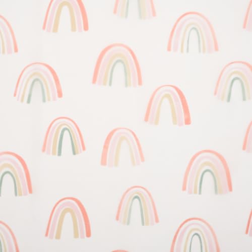 Image of Wakefit PEVA Plastic Printed Shower Curtain 7 Feet | 12 Free Hooks | No Smell, Toxin Free PEVA Plastic | Waterproof Bathroom Curtain | Curtain for Balcony | Height 7ft & Width 6ft | Rainbow