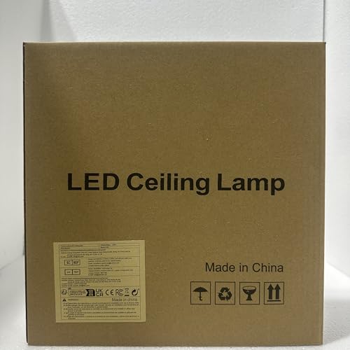 LuFun Ceiling Lights 24W, Flush Mount Light Fixture Black,Indoor Wooden Round Modern Led Ceiling Lights Ø30cm for Living Room Bedroom Kitchen Lounge Hallway Home Office,6500K Cool White Light - Image 15