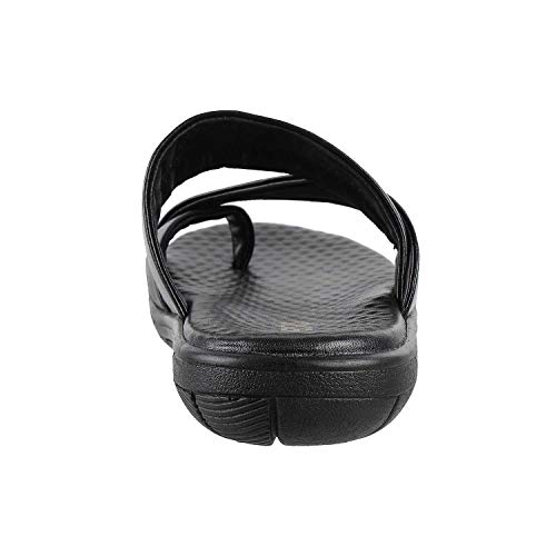 Image of Metro Men's Comfy Casual Faux Leather Stylish Toe Ring Slippers