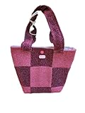 quadro nascita handmade cotone Borsa glitter a quadri handmade