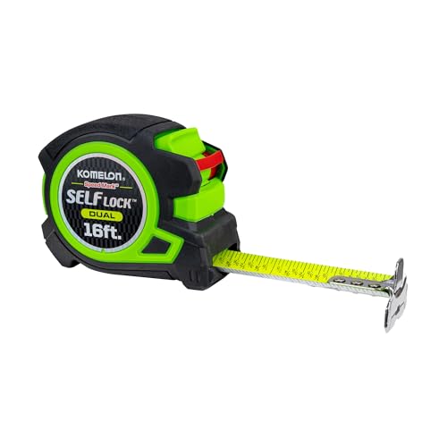 Image of Komelon 16-Ft Self Lock Dual, auto Lock with Secure Lock Mechanism, Printed Fractions (SLD116)