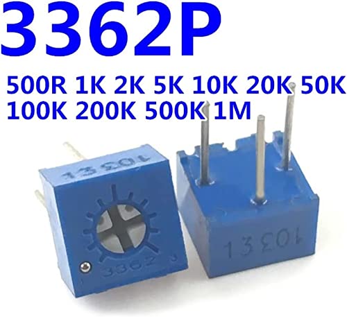 Potentiomètre 5K Ohm 3362P ajustable de précision en lot de 10 pièces - 3