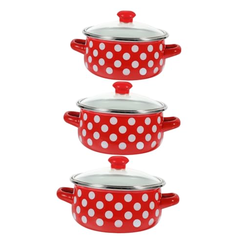 Mini marmites émaillées casseroles antiadhésives polyvalentes pour soupe et ragoût - 2