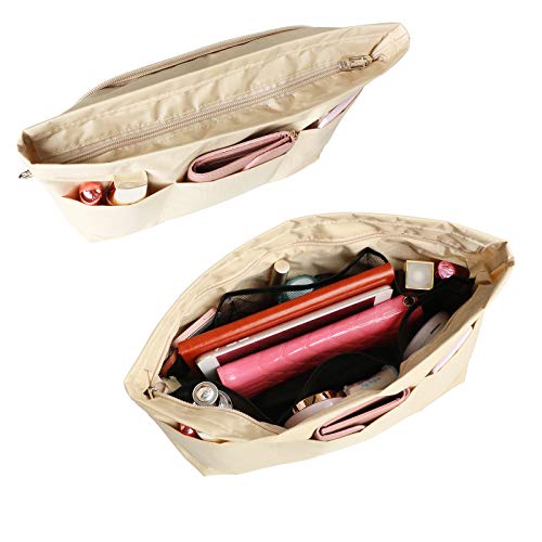 Joqixon Nylon Purse Organizer Insert, Tote Organizer Insert With Zipper #TOP2