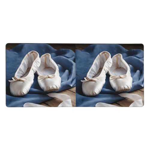 Sous-main de bureau 90x40 cm étanche et tapis de souris gaming design chaussure