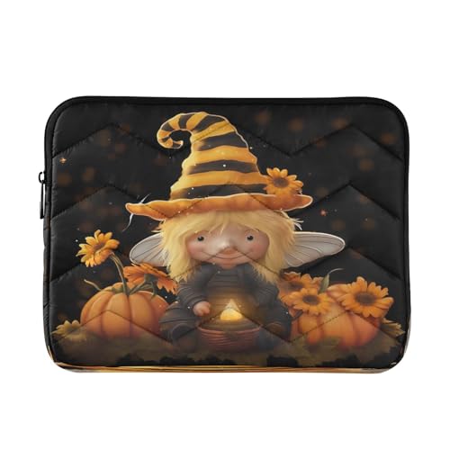 Funda para portátil 13-14 pulgadas con diseño de gnome y girasoles