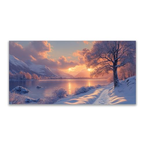 Tableau sur toile hiver aux finitions soignées pour chambre