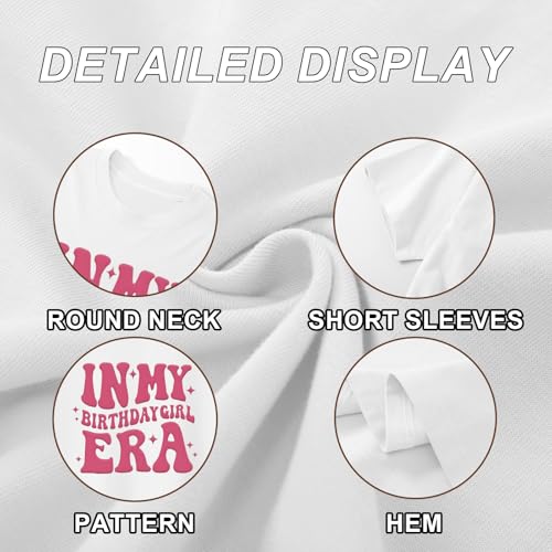 Image of BeWithYou Birthday Girl Shirt in My Birthday Era Shirts Girls Its My Era Cute Graphic Tee Kids Party Outfit