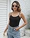 BQTQ 5 Pcs Women's Camisole Tank Top Undershirt Spaghetti Strap Under Shirts, S Black