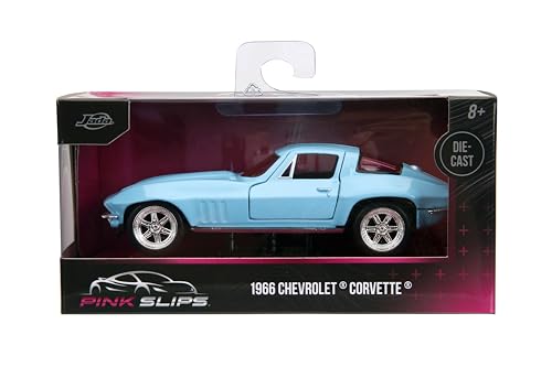 Jada Pink Slips 1:32 Chevy Corvette 1966 Azul Die-Cast miniatura 7
