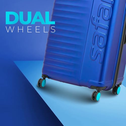 Image of Safari Ignite 8 Wheels 71 Cms Medium Cabin Trolley Bag Hard Case Polycarbonate 360 Degree Wheeling System, Trolley Bags Suitcase for Travel, Midnight Blue