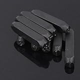 Juego de sellos perforadores de números y letras con 9 sellos de aleación de acero para metal, cuero, madera, manualidades, joyería y herramientas de marcado (8 mm)