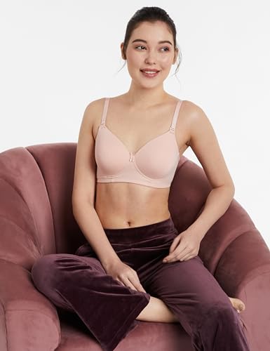 Image of Amazon Brand - Symbol Women's Cotton Stretch Padded Wire Free Medium Coverage T-Shirt Bra
