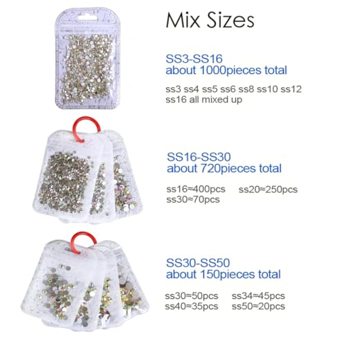 SS16 SS20 Non Hot Fix Rhinestones Flat Back Crystal Glass Stone Strass Glitters For 3D Nail Garment Wedding Shoes Bag Phone Case3