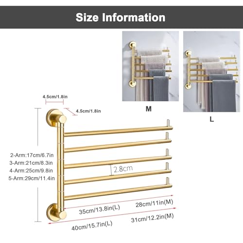 Barre porte-serviettes multi-bras pour organisation familiale
