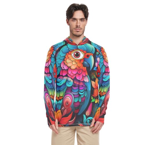 Perroquet Vibrant T-Shirt Homme Rash Guard Anti-UV Fluide Léger