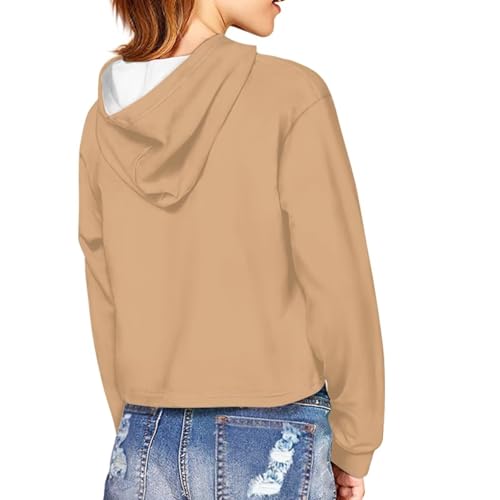 Girls Tops Size 5-14 Long Sleeve Cropped Hoodie Crew Neck Sweatshirt Girls Fashion Pullover Kids Fall Clothes4